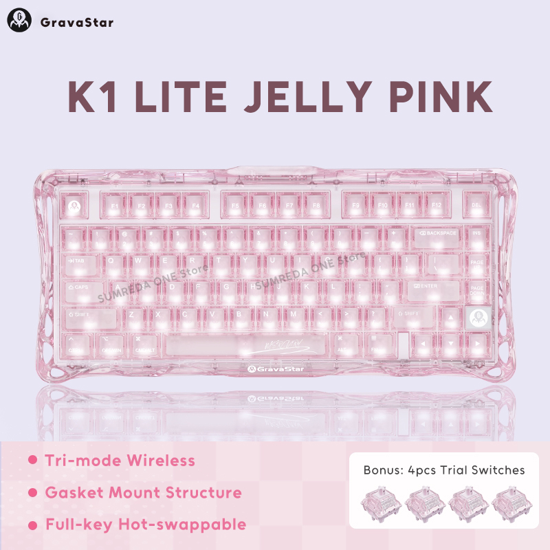K1 LITE JELLY PINK Mekanik Kla - Pc Gaming Pink incelemesi ve fiyatı